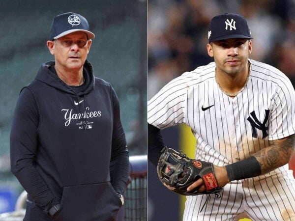 Aaron Boone and Gleyber Torres