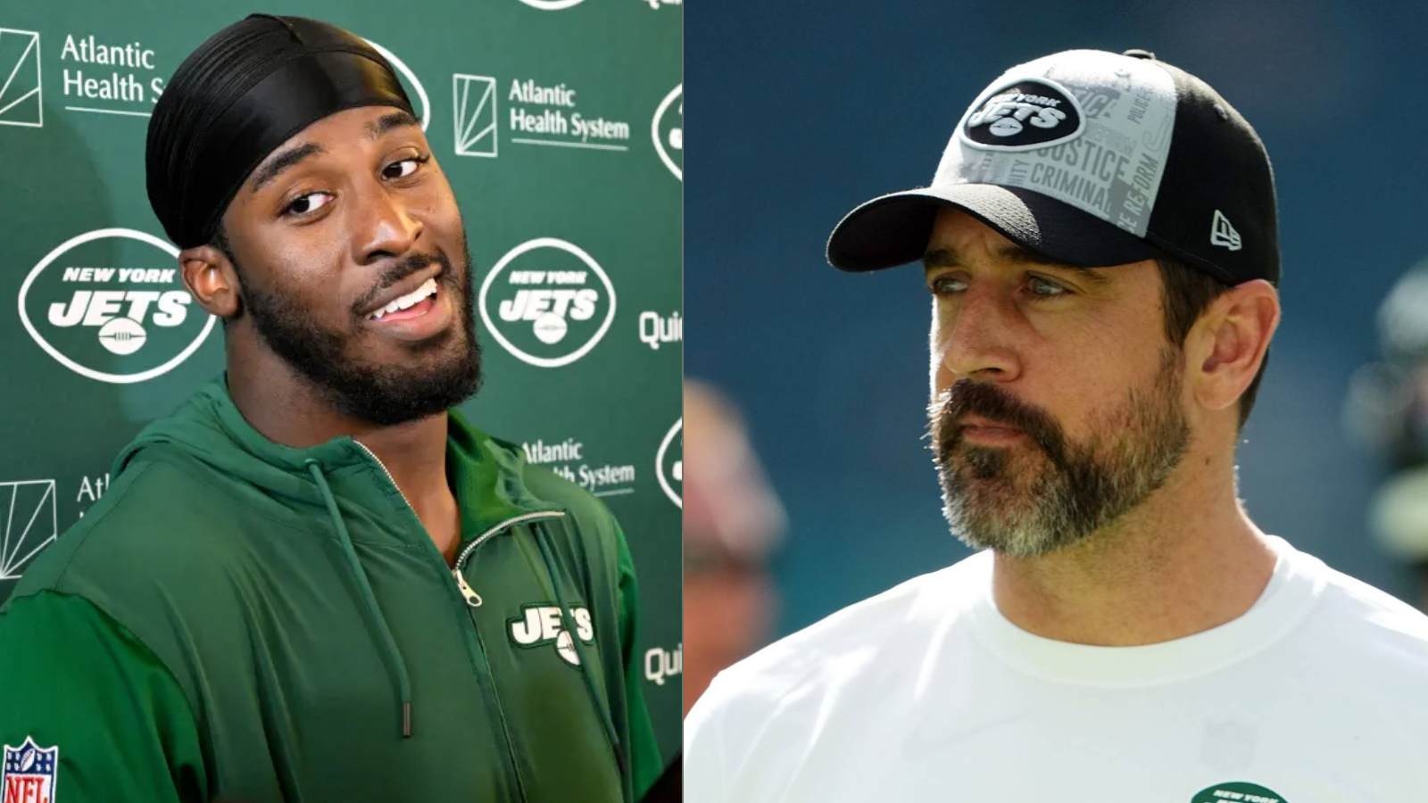 Jets RB Breece Hall shares humorous take on the importance of protecting Aaron Rodgers