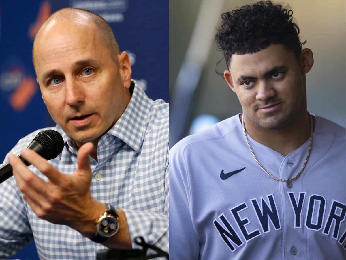 Brian Cashman and Jasson Dominguez