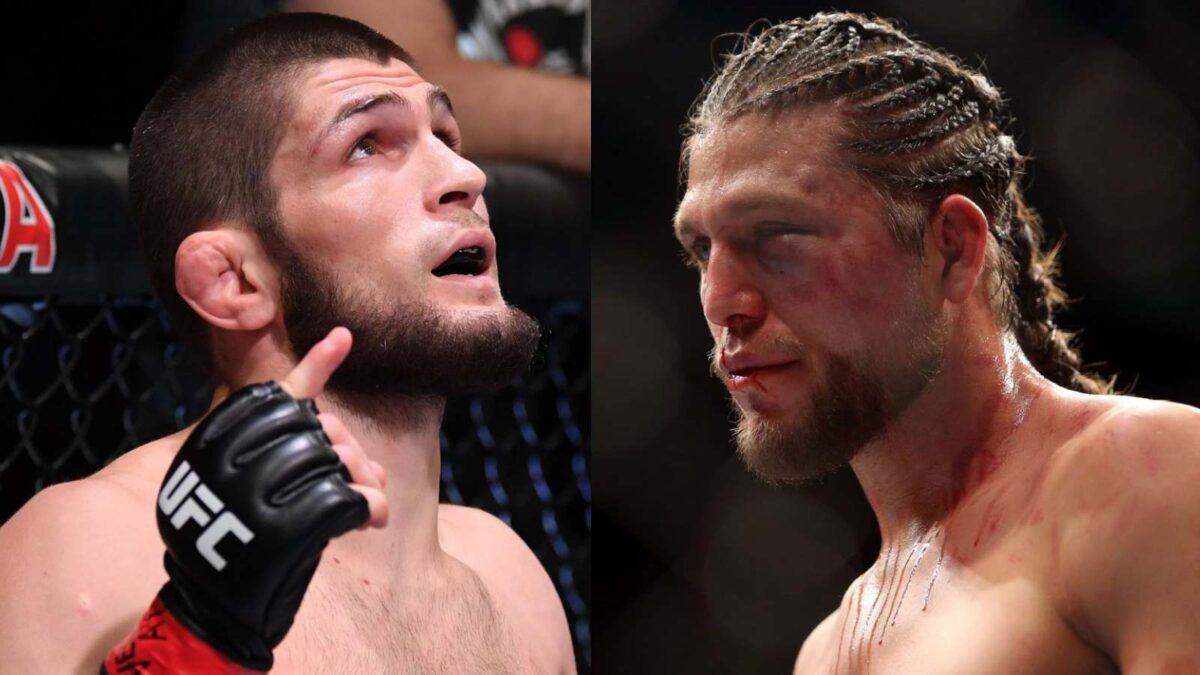 Brian Ortega and Khabib Nurmagomedov 