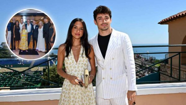 Charles Leclerc, Flavio Briatore and Alexandra Saint Mleux