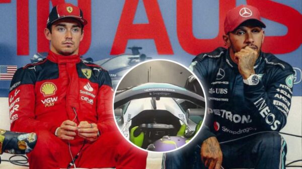 Charles Leclerc and Lewis Hamilton