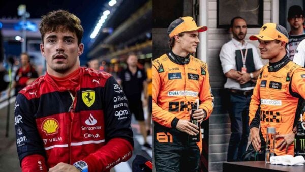 Charles Leclerc, Oscar Piastri and Lando Norris