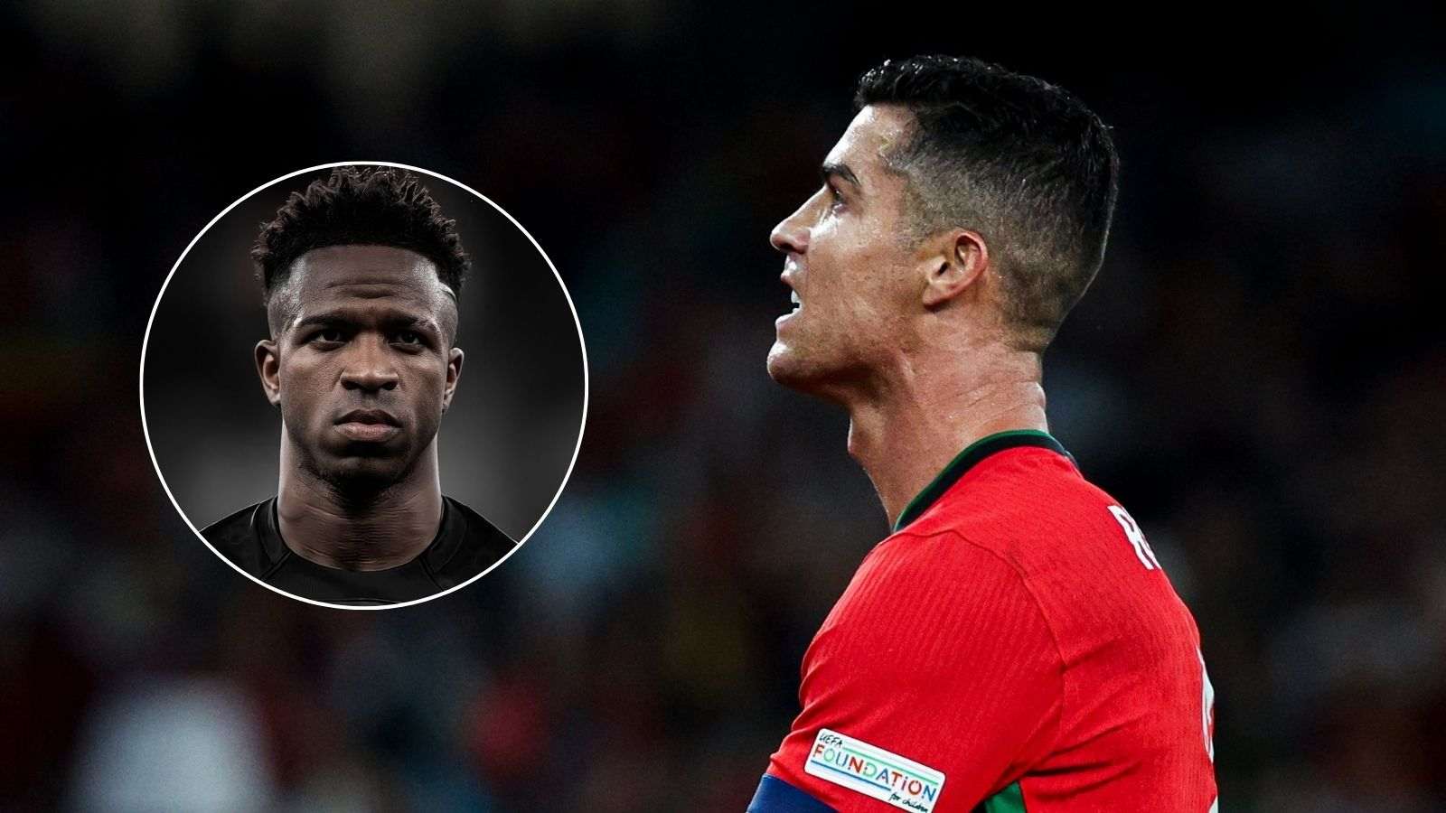 Cristiano Ronaldo IGNORES Vinicius Jr. when talking about potential Ballon d’Or winners