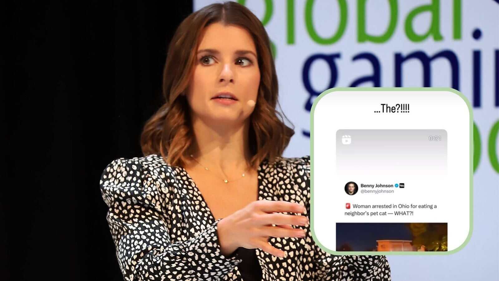 Shocked Danica Patrick reacts to Ohio women getting arrested for eating neighbours’ cat 