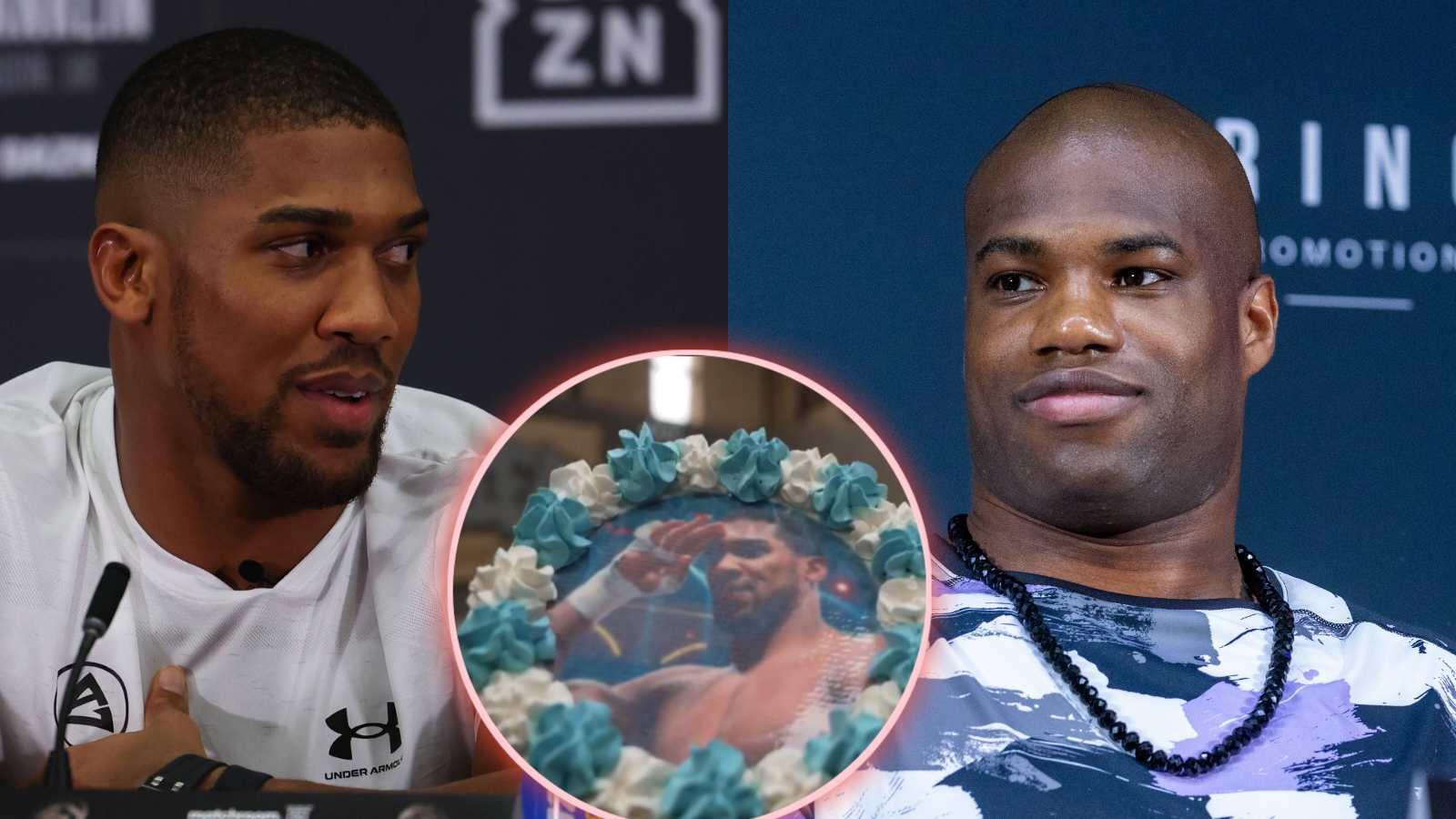 Video: Cake themed like Anthony Joshua smashed by rival Daniel Dubois to celebrate 27th birthday