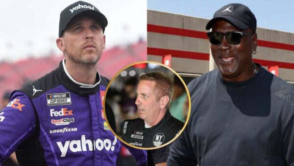 Denny Hamlin, Greg Biffle and Michael Jordan