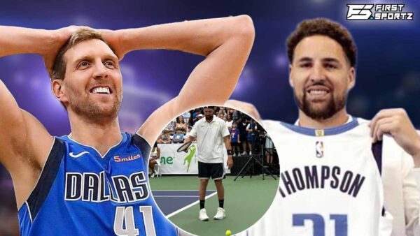 Dirk Nowitzki and Klay Thompson