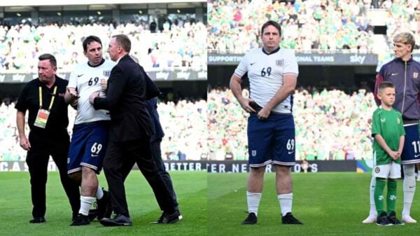 England pitch invader