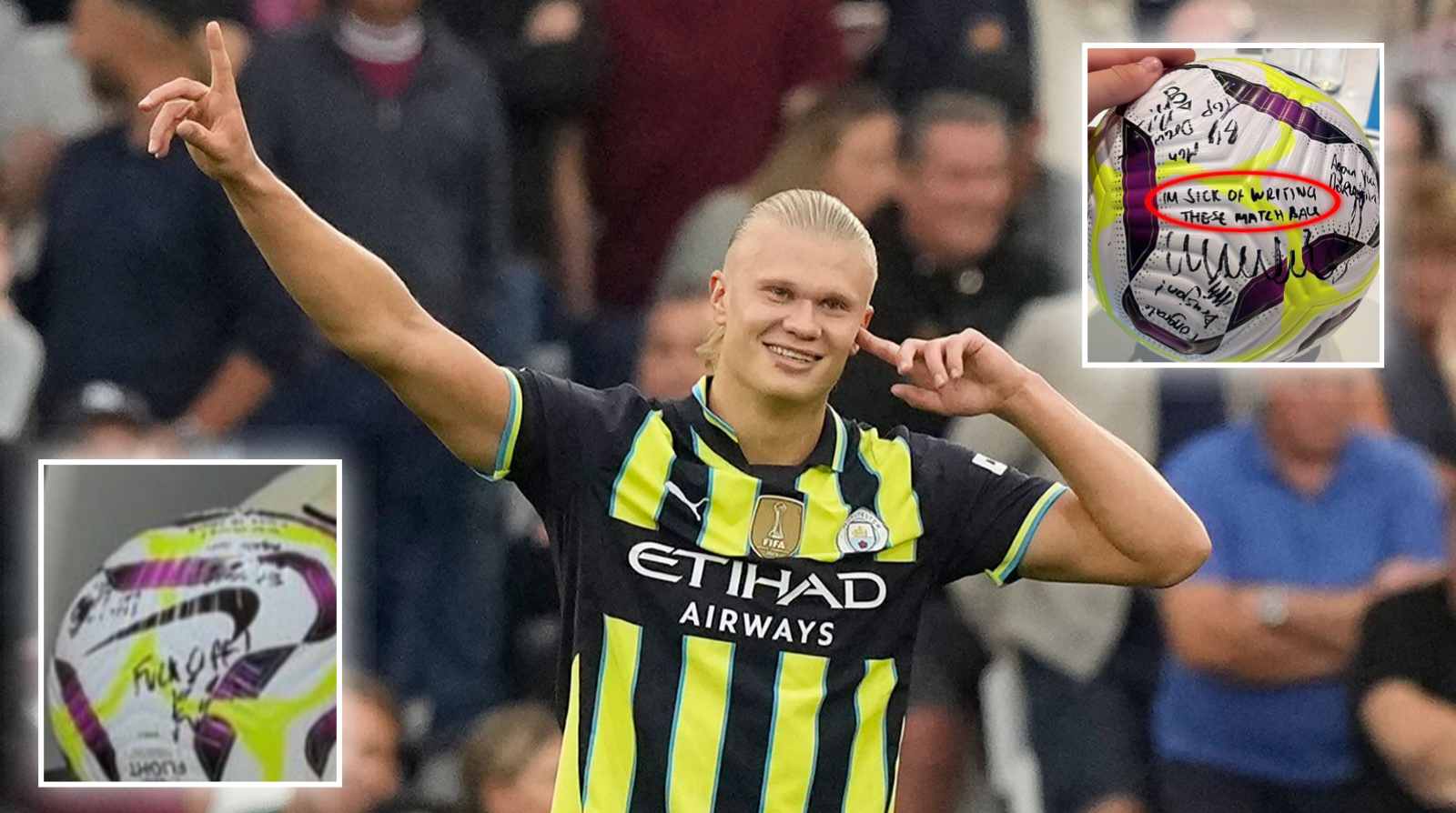 “I’m sick of writing, f**k off,” Manchester City teammates annoyed of repeatedly signing Erling Haaland’s hat-trick match balls