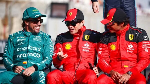 Fernando Alonso, Charles Leclerc and Carlos Sainz (via IMAGO)