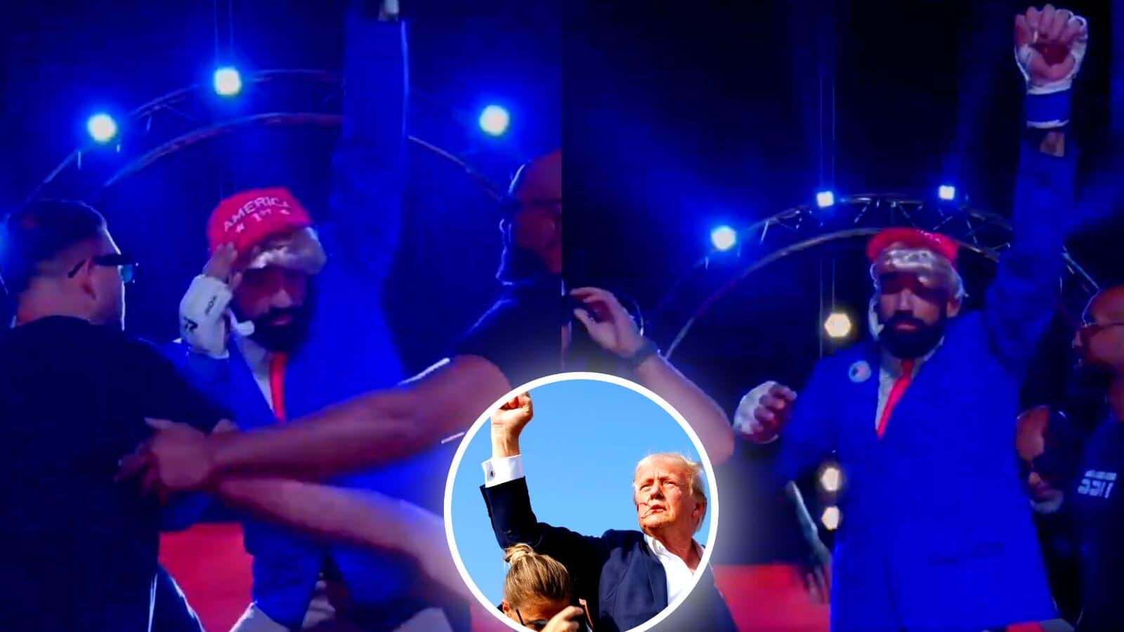 VIDEO: Donald Trump assassination attempt recreated by MMA fighter as unique entrance ahead of fight