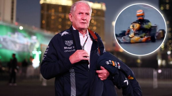 Helmut Marko and young Max Verstappen karting