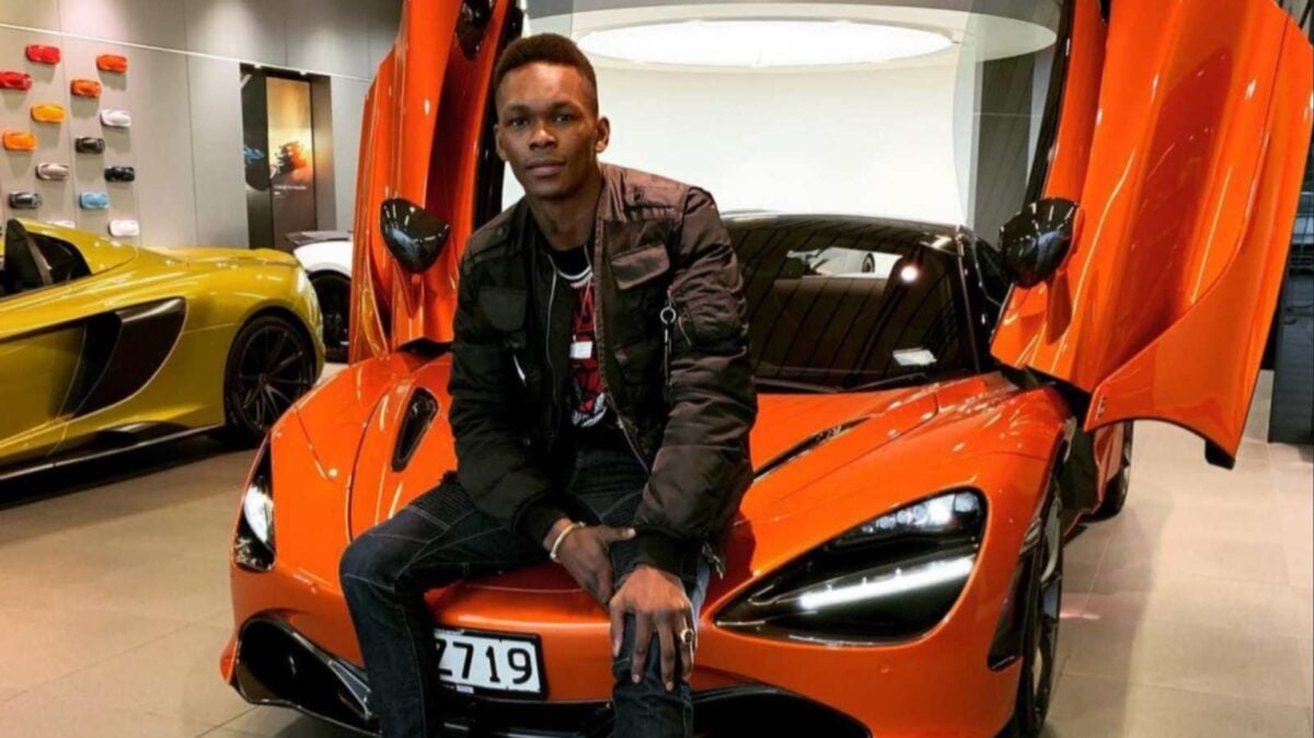 Israel Adesanya with his car