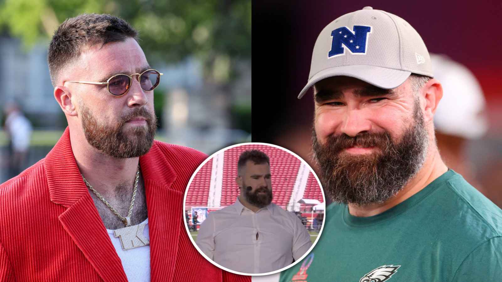 Travis Kelce ‘surprised’ as brother Jason Kelce wears mall bought shirt for Monday Night Countdown