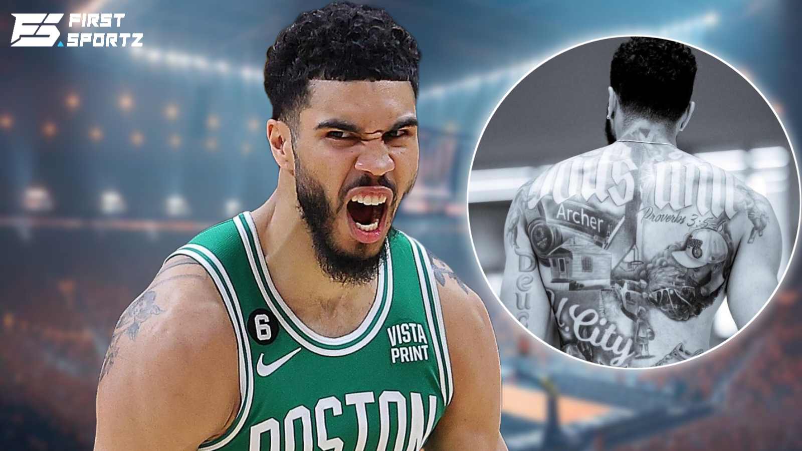 Jayson Tatum inks himself kissing Larry O’Brien trophy adding to insane back tattoos