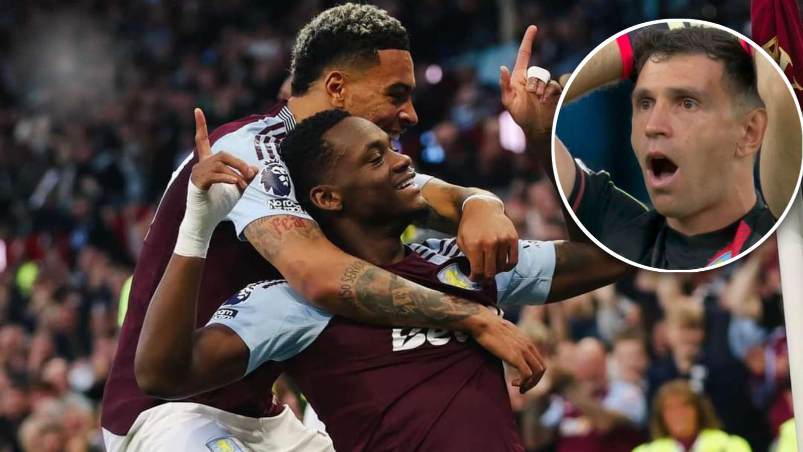 “Goal of the month winner already” – Fans shower praise on Jhon Duran as 20-year-old’s SCREAMER vs. Everton leaves Emi Martinez in disbelief 