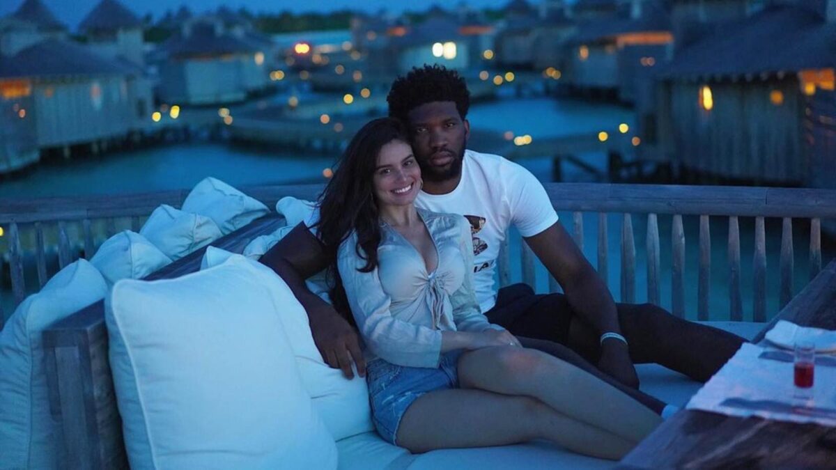 Anne De Paula and Joel Embiid