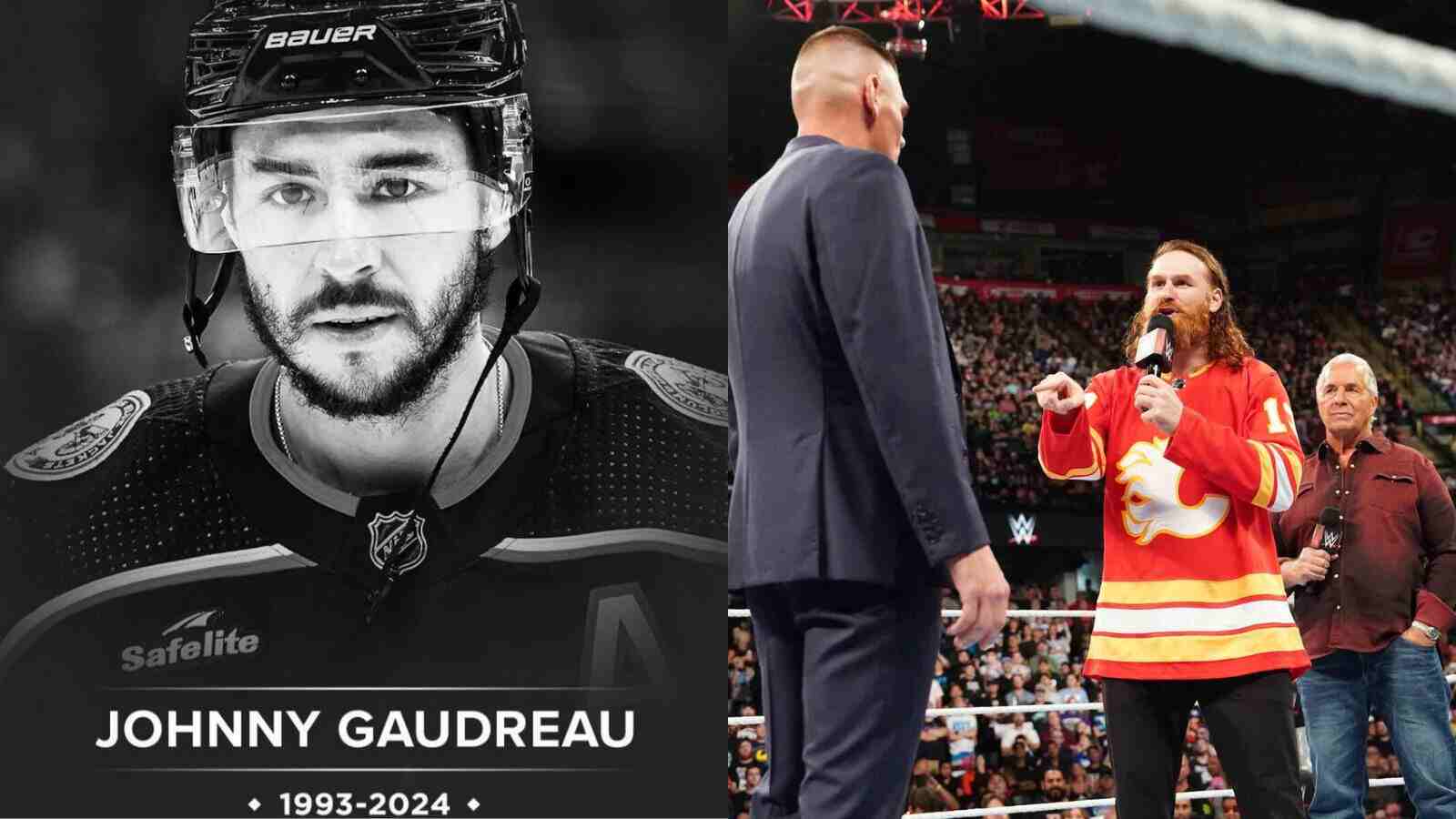 Top WWE star pays homage to late Calgary Flames player Johnny Gaudreau on Raw