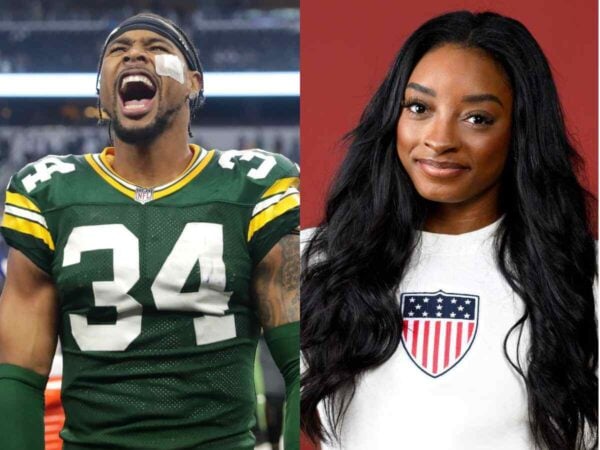 Jonathan Owens and Simone Biles [Image Credit: Pro Football Rumors/People]