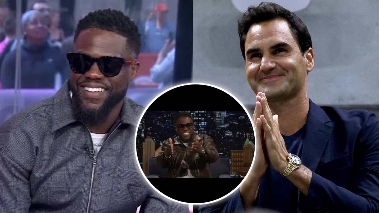 (Video) Kevin Hart has a hilarious take on his contrasting expressions to Roger Federer while attending US Open 2024