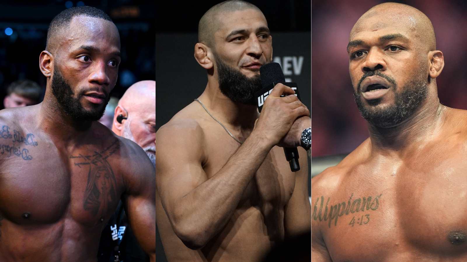 Khamzat Chimaev rates Jon Jones highest and rates Leon Edwards bizarrely low