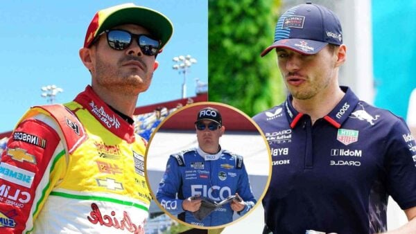 Kyle Larson, Kyle Busch and Max Verstappen