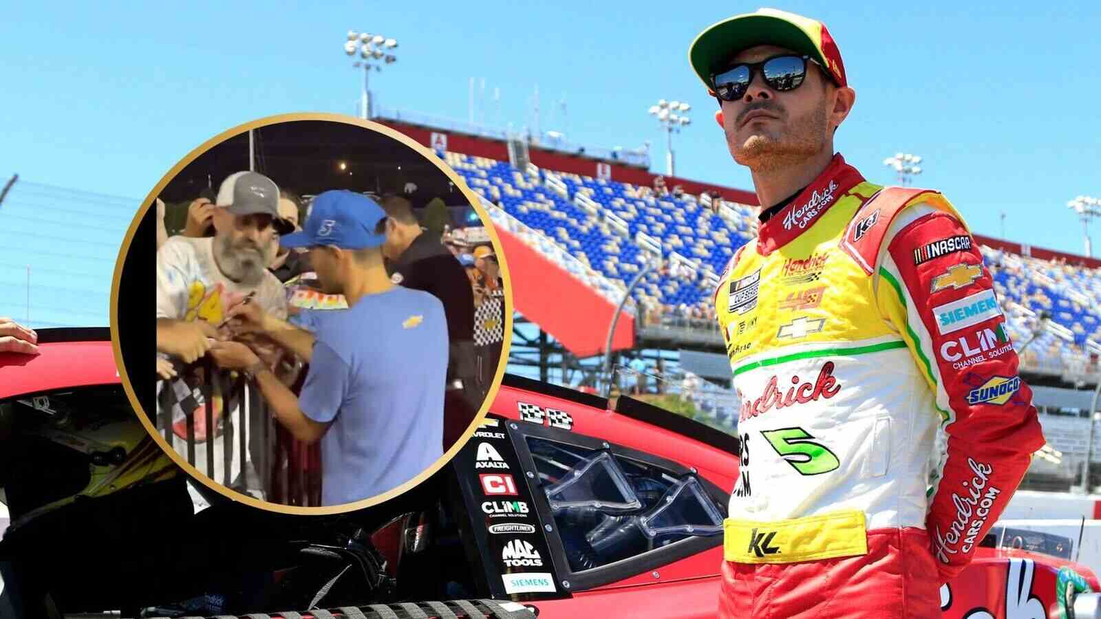 (Video) Kyle Larson shows class after Bristol win, signs autographs for fans in the mid-night despite the exhausting race