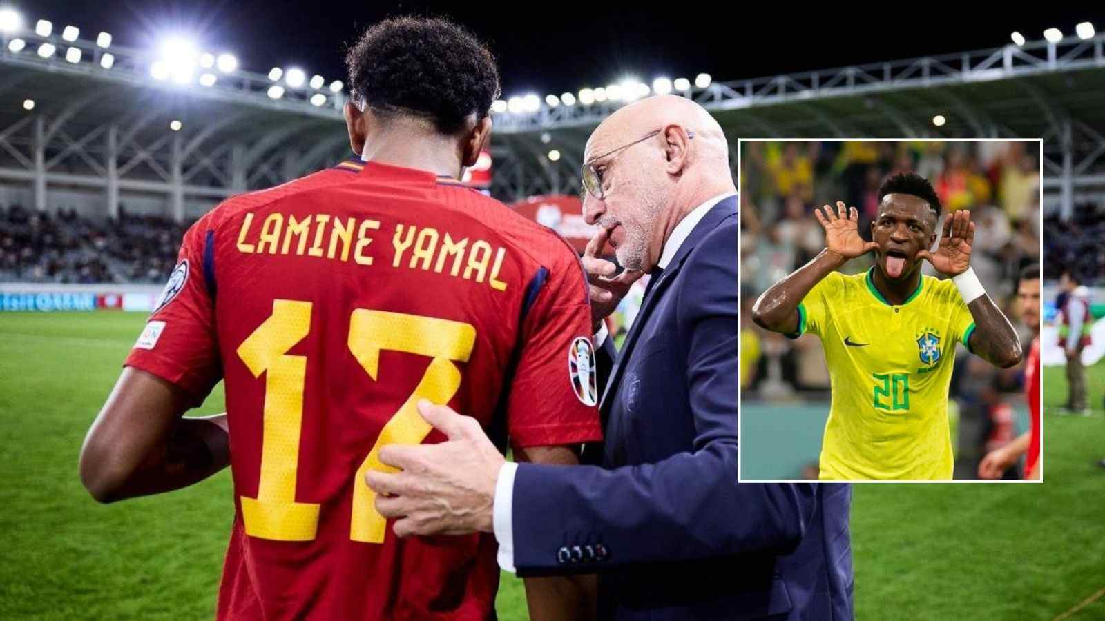 “Embarrassing for him at this point” – Fans laugh at Vinicius Jr. as 17-year-old Lamine Yamal overtakes Brazilian in goal contributions for national team