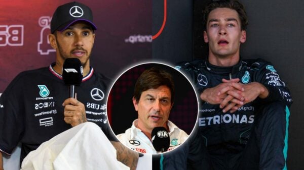 Lewis Hamilton, Toto Wolff, George Russell