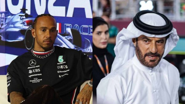 Lewis Hamilton and Mohammed Ben Sulayem (via IMAGO)