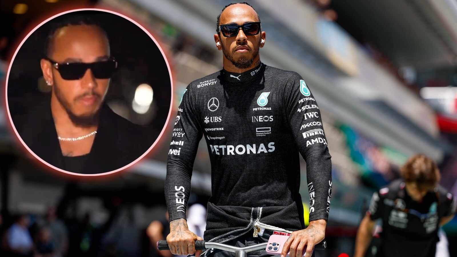 (Video) Lewis Hamilton arrives at the Alaia Fashion show during New York Fashion Week