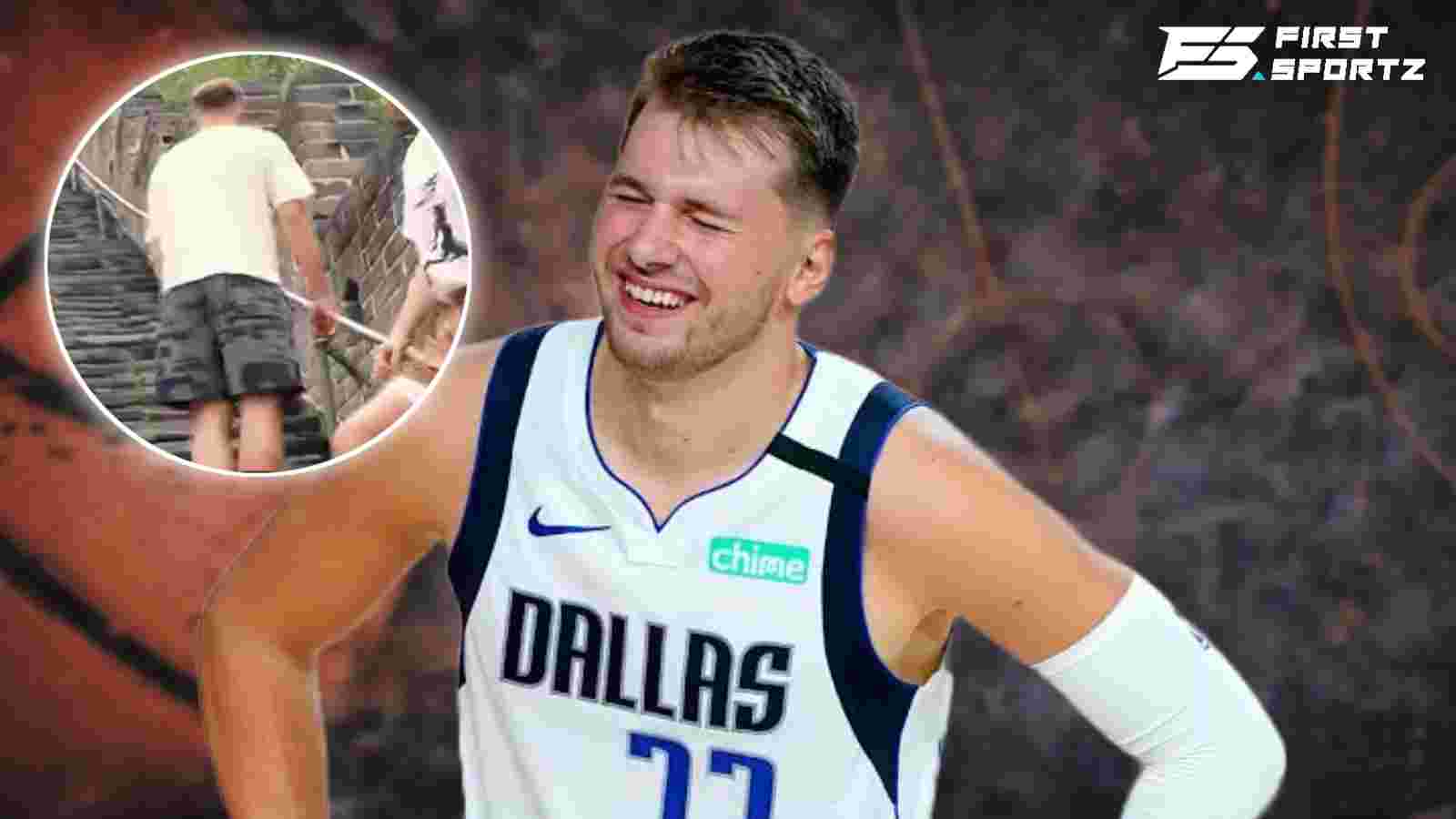 (Video) Luka Doncic hilariously trolls photographer at Great Wall of China