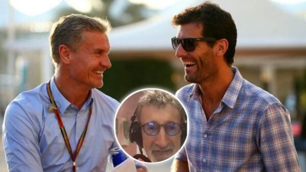 Mark Webber, David Coulthard and Eddie Jordan