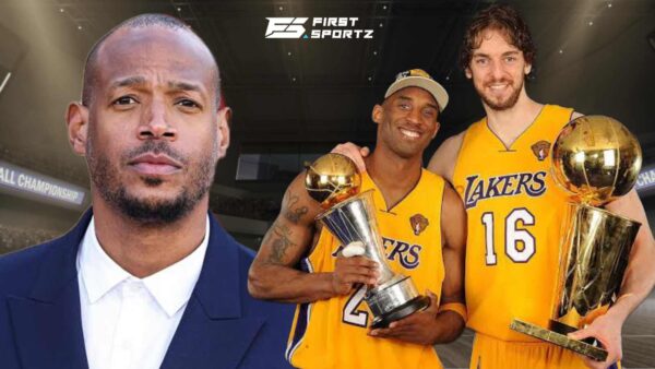 Marlon Wayans, Kobe Bryant and Pau Gasol