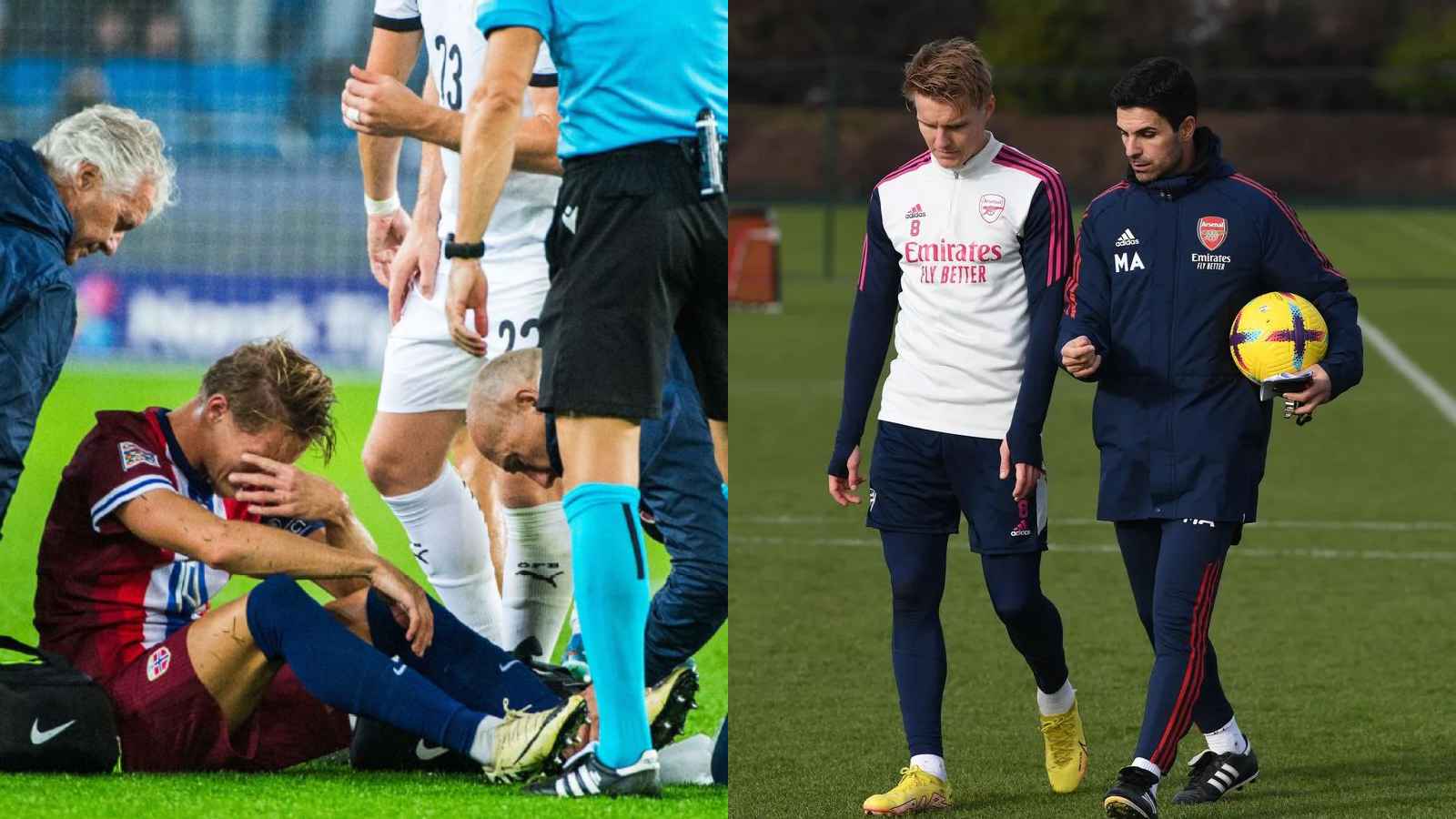 BAD NEWS for Arsenal as Mikel Arteta reveals Martin Odegaard will be ‘out for a while’ following ankle injury