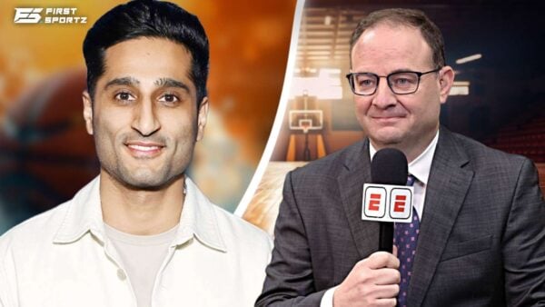 NBA Insider Shams Charania with former NBA News reporter Adrian Wojnarowski