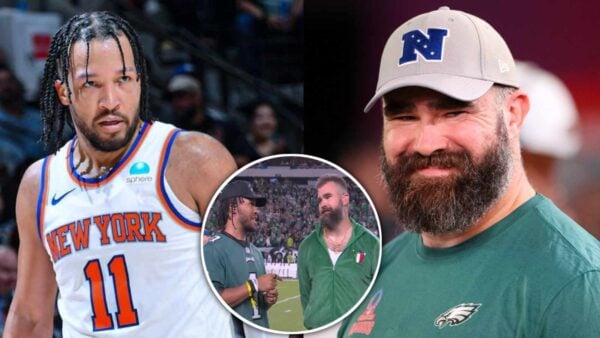 New York Knicks star Jalen Brunson and former Philadelphia Eagles center Jason Kelce resume NFL vs NBA debate