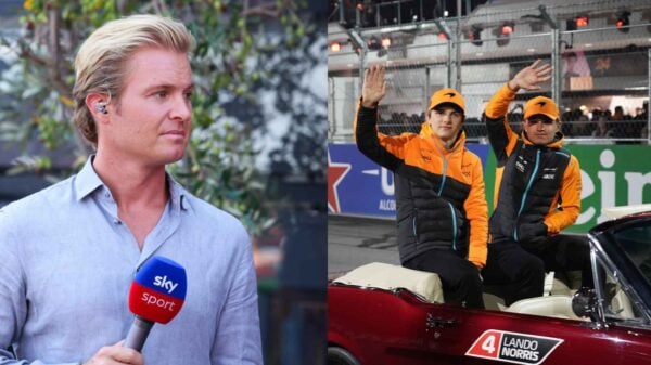 Nico Rosberg and Oscar Piastri with Lando Norris