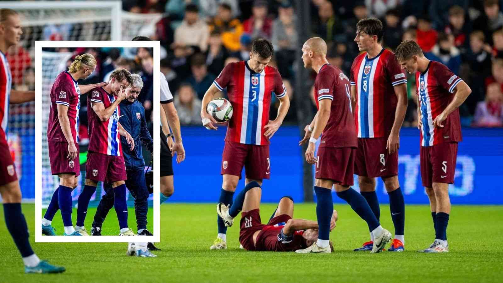 Martin Odegaard in tears as Arsenal man forced off pitch with unfortunate ankle injury