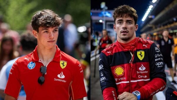 Oliver Bearman and Charles Leclerc