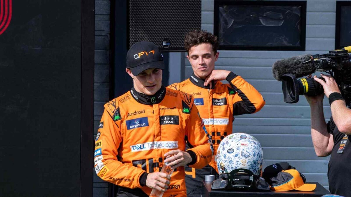 McLaren's Oscar Piastri and Lando Norris (via IMAGO)