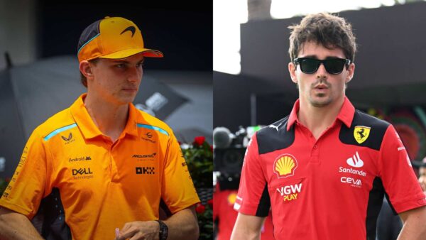 Oscar Piastri and Charles Leclerc