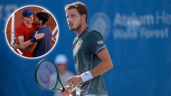 Pablo Carreno Busta, (in circle) Jannik Sinner and Carlos Alcaraz (via Puntodebreak/Tennis Gazette)