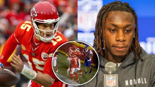 Patrick Mahomes ensures touchdown ball goes to rookie teammate Xavier Worthy