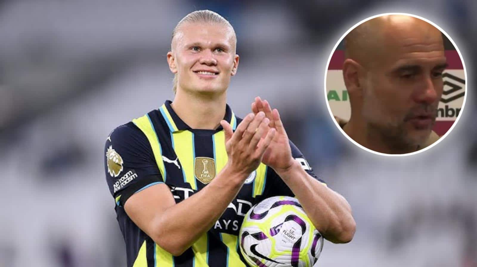 “He is unstoppable, even with a gun,” Pep Guardiola at loss for words as Erling Haaland bags mesmerizing hat-trick in back-to-back games for Manchester City