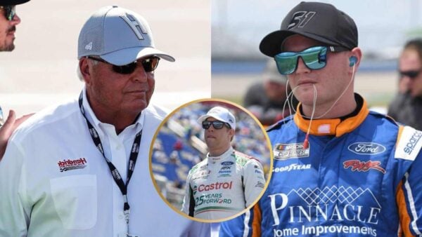 Rick Hendrick, Brad Keselowski and Justin Haley