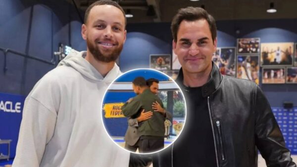 Roger Federer and Stephen Curry