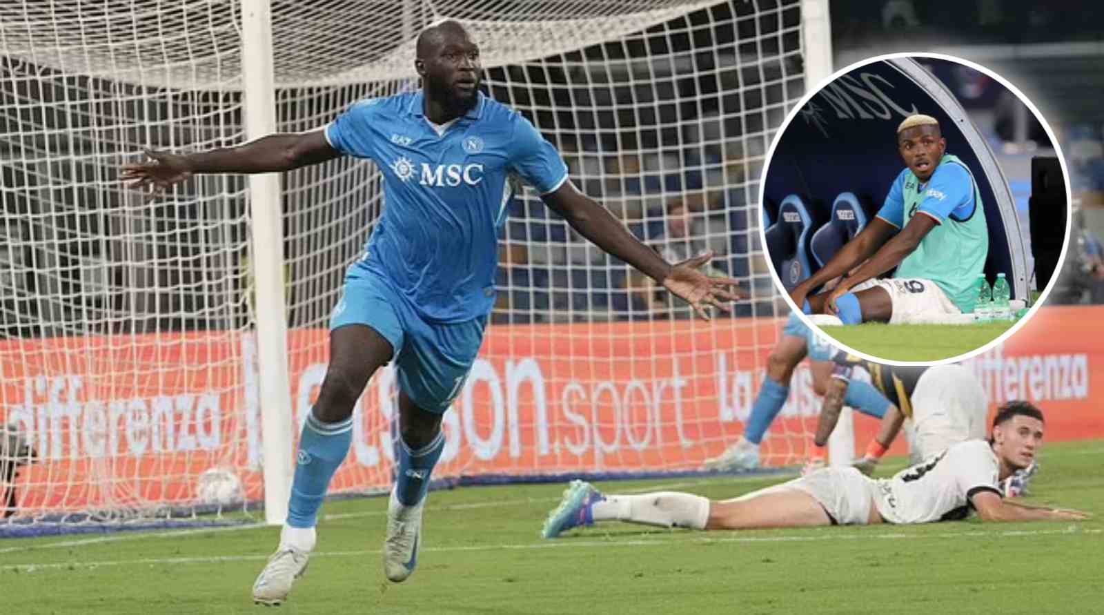 “Osimhen straight to the bench”- Romelu Lukaku scoring emphatic equalizer on Napoli debut evokes WILD reactions on social media