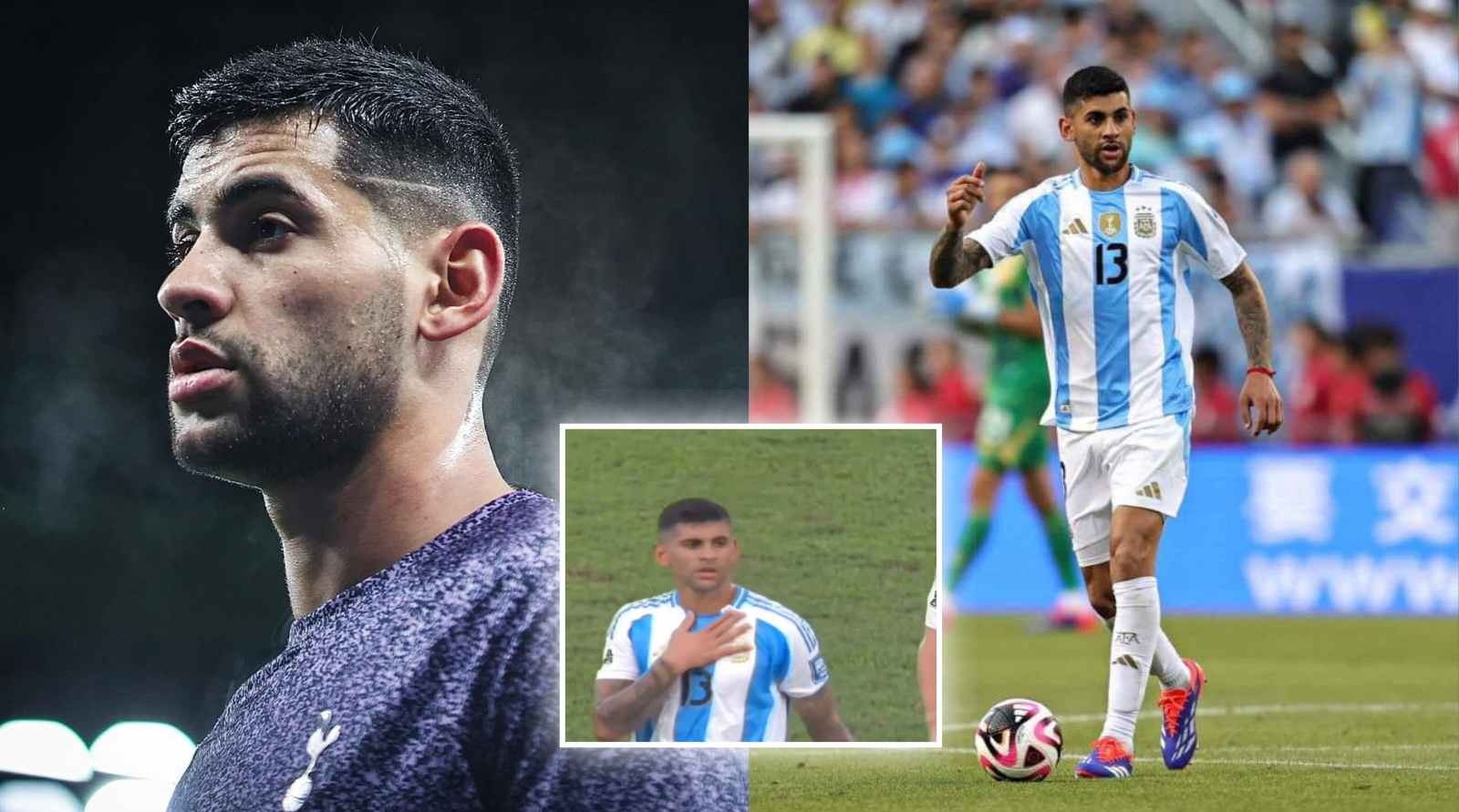 Cristian Romero flaunts Copa America champions badge at crowd after losing 2-1 to Colombia in World Cup qualifiers